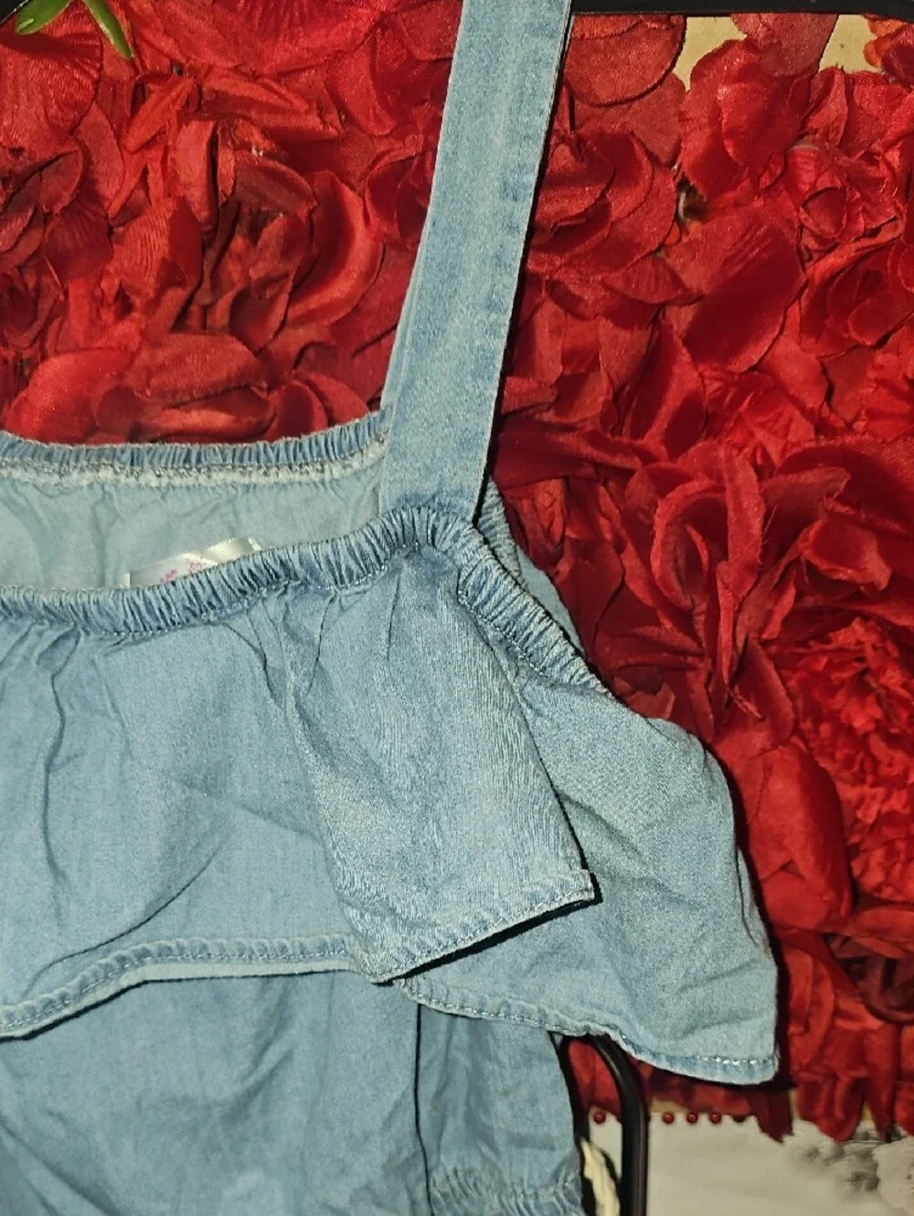 Justice Light Blue One-Shoulder Ruffle Dress with Braided Belt Size 14